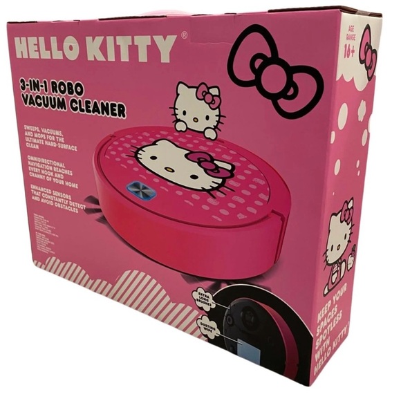 Hello Kitty Other - Brand New Sanrio Hello Kitty Pink Robo 3 In 1 Robot Sweeper/Vacuum Cleaner/ Mop